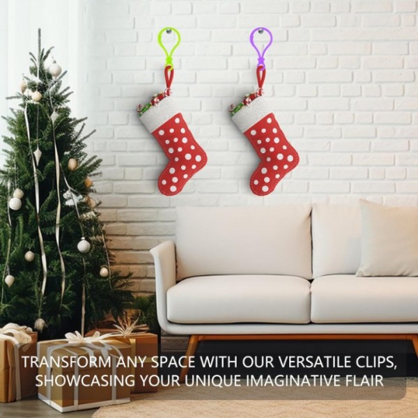 YIDE 50 Pcs Plastic Keychain Clips, Multicolor Lobster Claw Clasps Backpack Key Chain Hooks for DIY Crafts Lanyard Ornaments